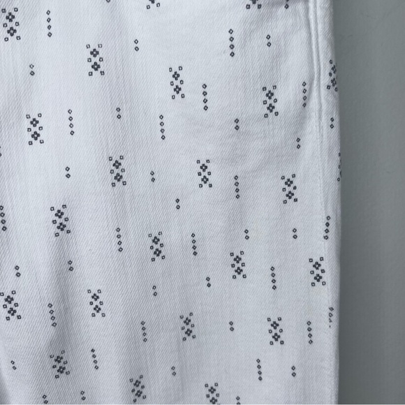 AG Adriano Goldschmied Stilt Cigarette Crop Jean Mosaic Print Optic White  Sz 27 - Picture 7 of 16